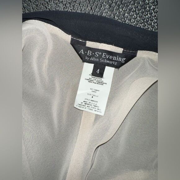 ABS Evening By Allen Schwartz Black‎ Satin Dress (4) - Picture 10 of 10